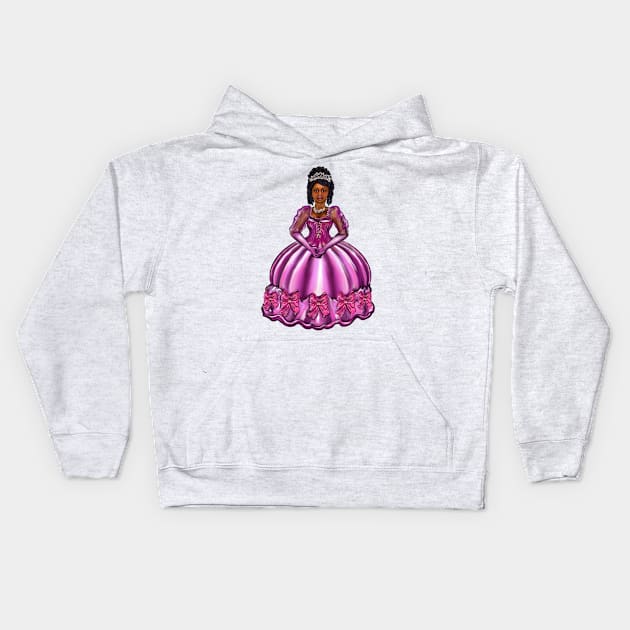 Princess -  Black curly Afro Princess in purple  iii ! beautiful  black girl with Afro hair, brown eyes and dark brown skin. Hair love ! Kids Hoodie by Artonmytee